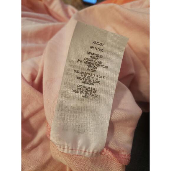 Belle By Kim Gravel Pink Swirl Pattern Short Sleeve V Neck Maxi Dress Small - Picture 6 of 16